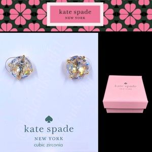 Kate Spade 14KGP and Clear Crystal Bright Ideas Earring Studs
